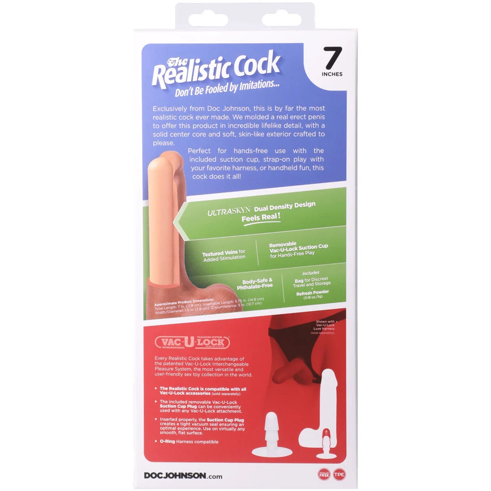The Realistic Cock 7 Inch Ultraskyn Cock with Balls