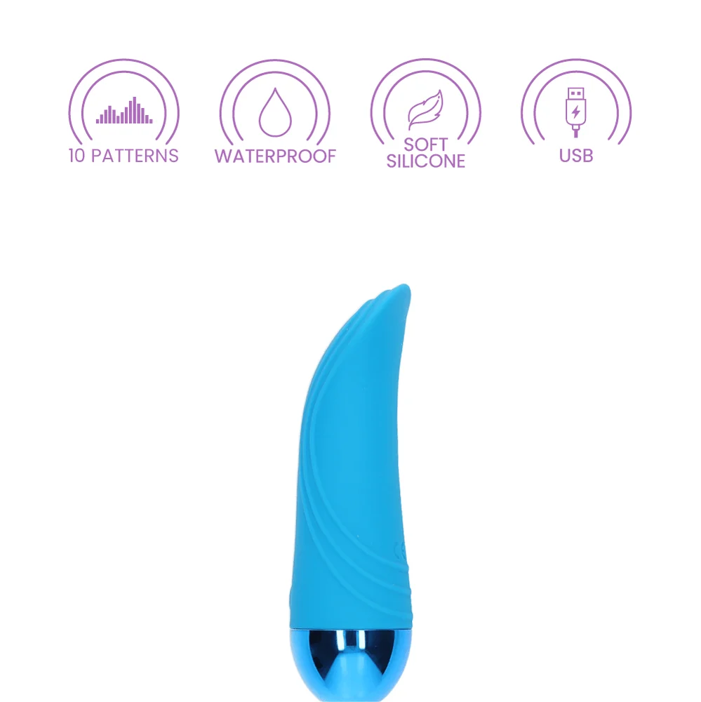 Tremble Tickle Curved Tongue Silicone Massager by California Exotic