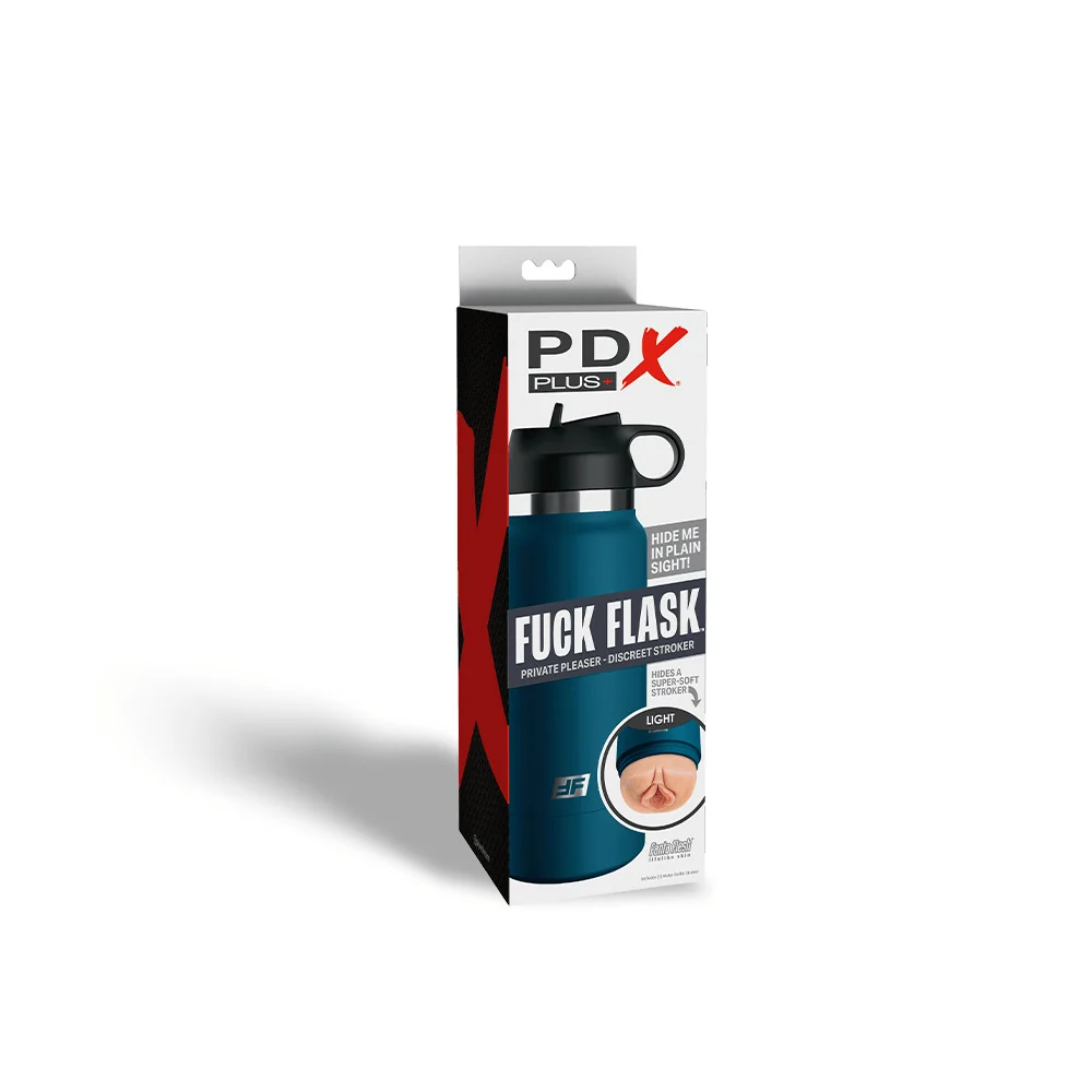 PDX Plus Fuck Flask Discreet Water Bottle Stroker with Fanta Flesh
