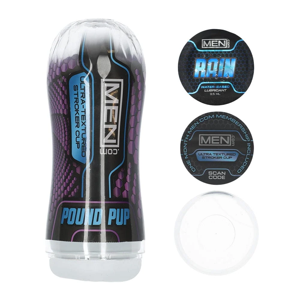 Men.com Ultimate Stroker Cup with Textured Silicone Sleeve and Suction