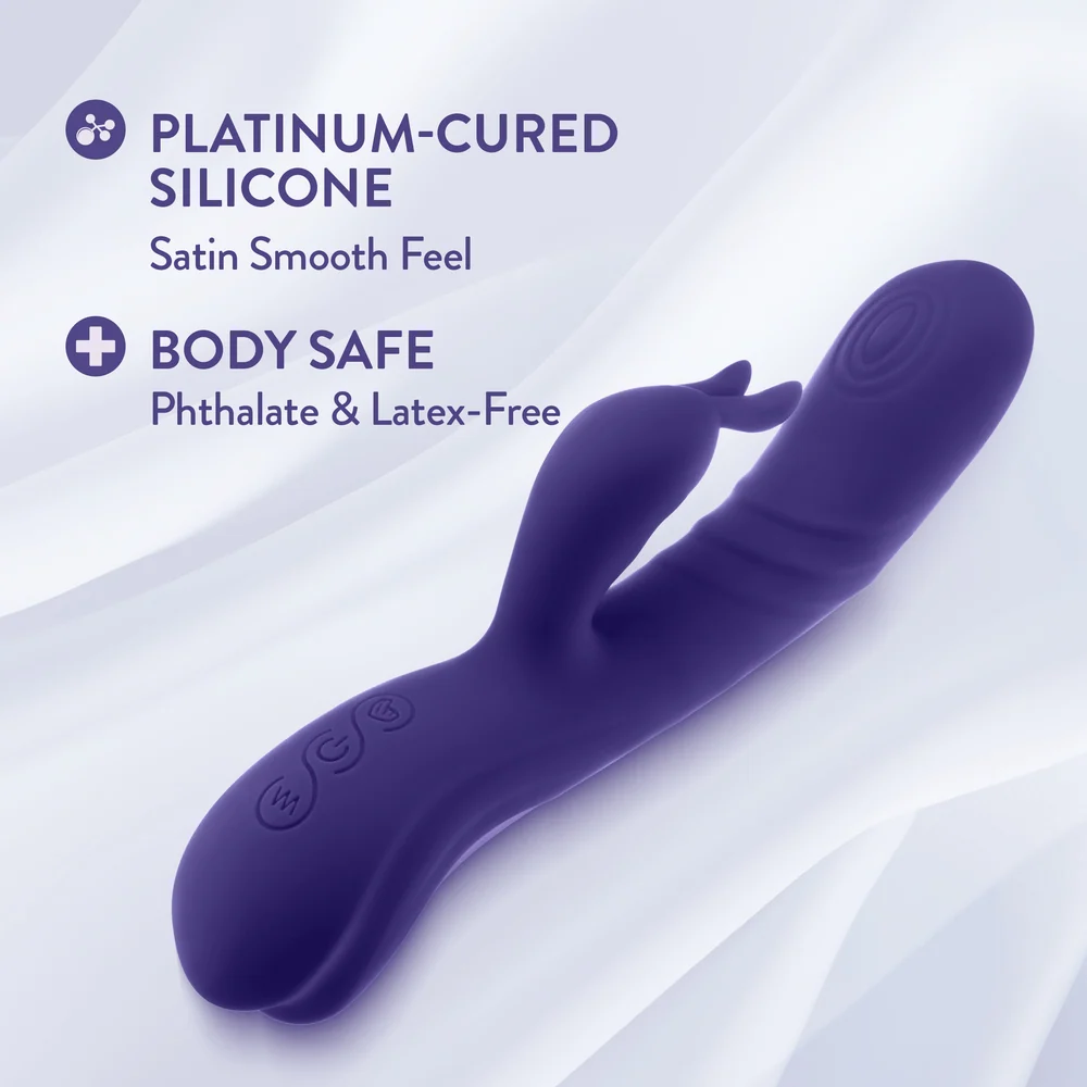 Blush Harper Midnight Rabbit Vibrator with Come-Hither G-Spot Motion