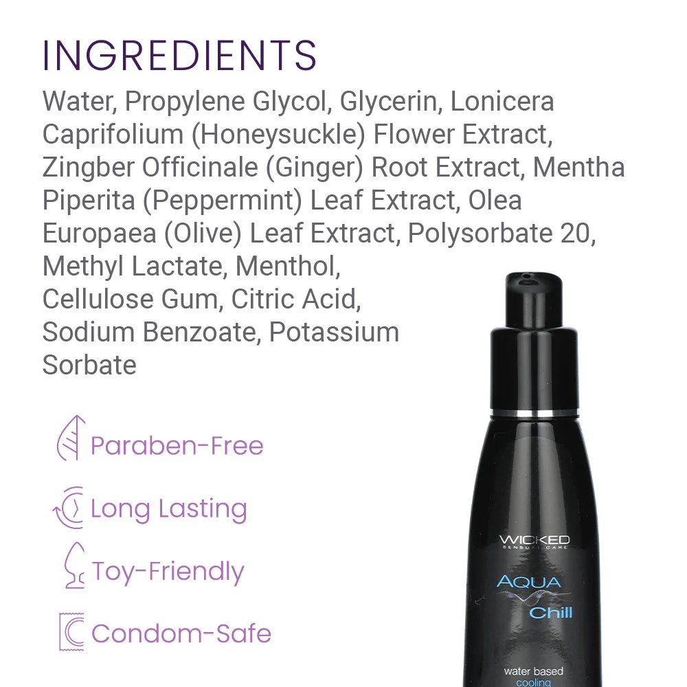 Wicked Aqua 2oz Chill Water-Based Personal Lubricant