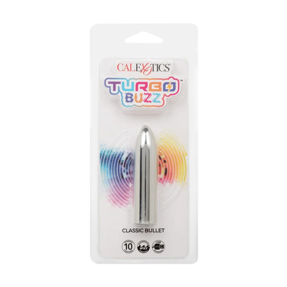 Turbo Buzz Classic Bullet — 10-Function Waterproof Rechargeable Stimulator