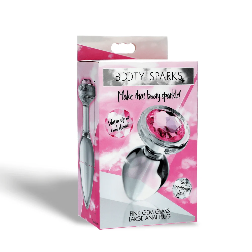 Booty Sparks 玻璃宝石肛塞 粉色宝石 新手适用