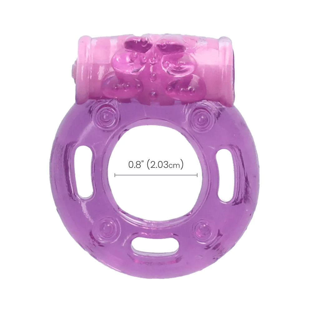 Macho Collection Stretchy Vibrating Cock Ring with Nubby Ticklers