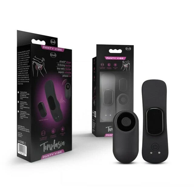 Temptasia Control Panty Vibe in Black with Remote and 10 Vibration Functions