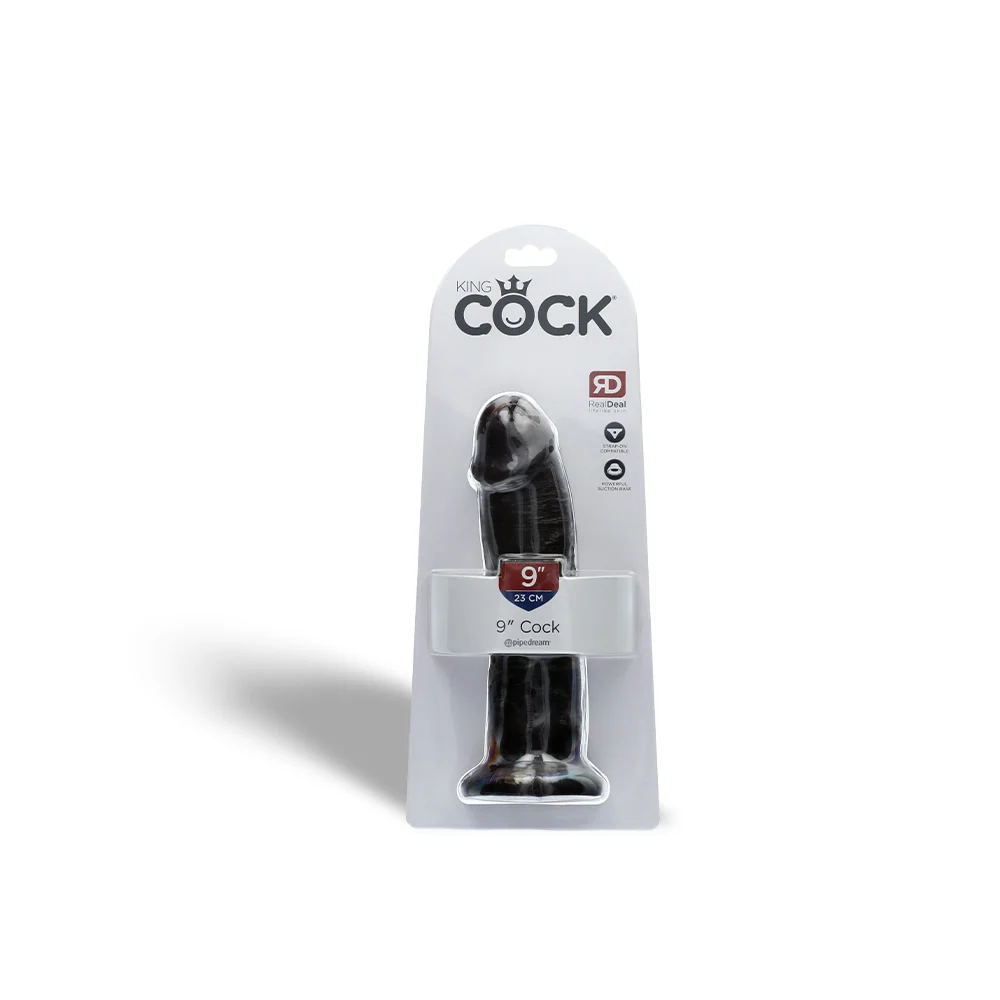 King Cock 9" Realistic Dildo for Harness and Suction Play