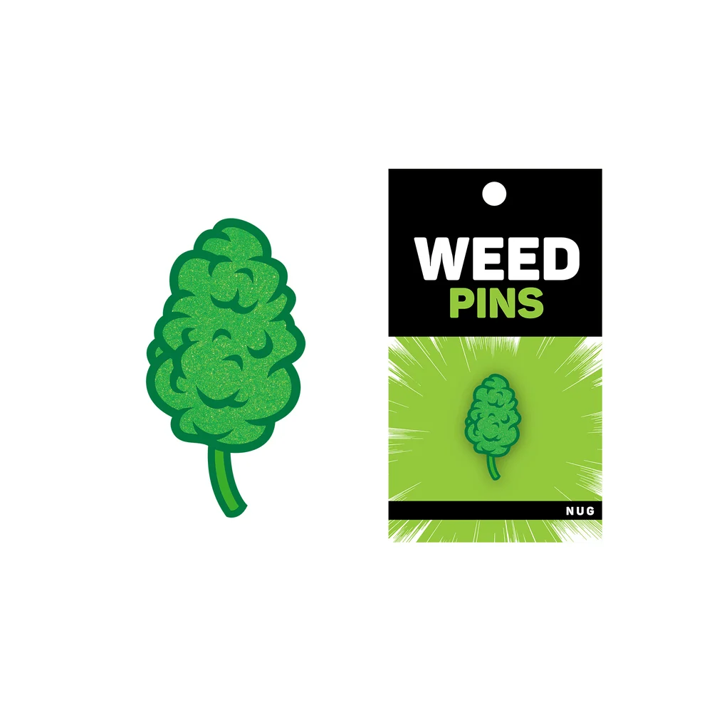 Weed Nug Enamel Lapel Pin for Jackets, Hats and Bags