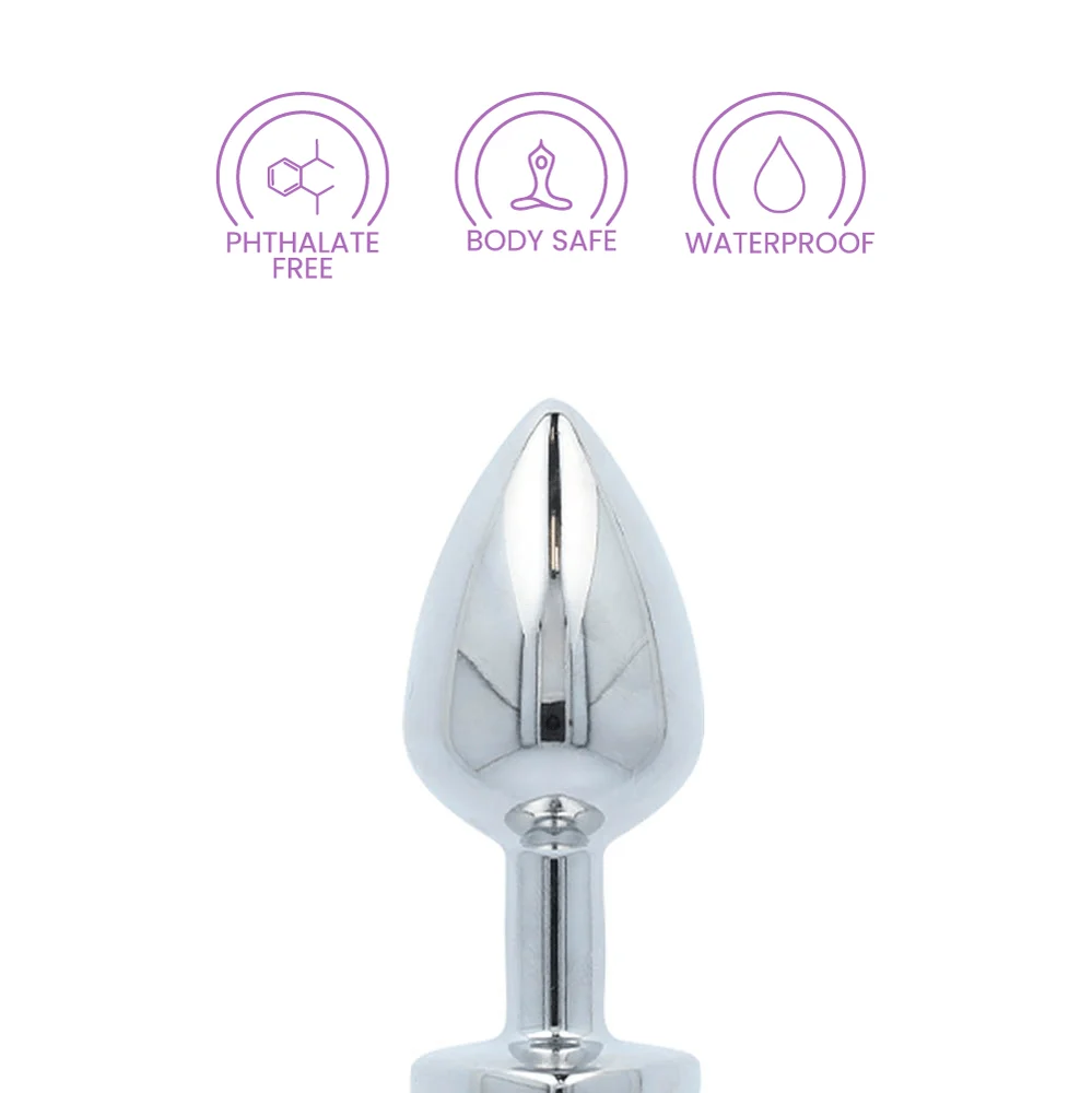 Booty Sparks Heart Gem Anal Plug in Lightweight Aluminum