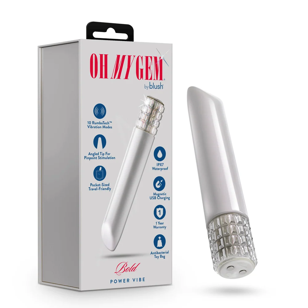 Blush Oh My Gem Bold Diamond Bullet Vibrator with Angled Precision Tip