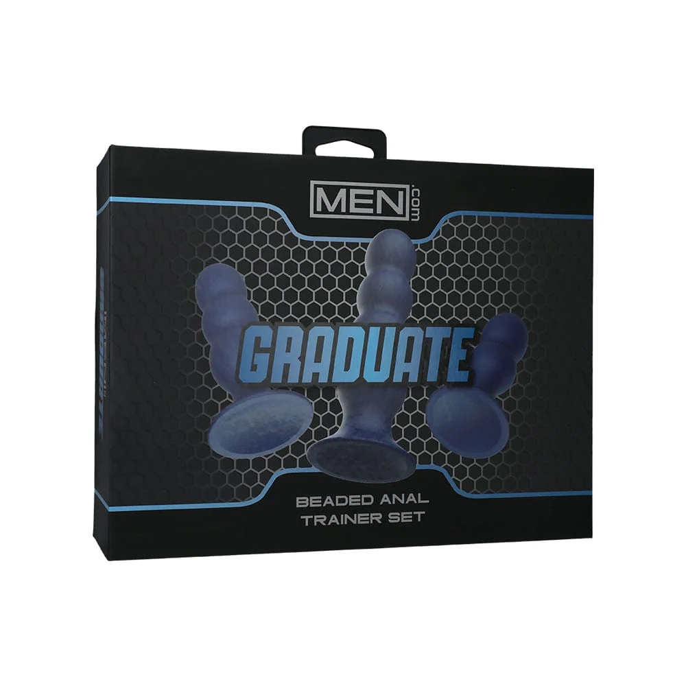 Men.com Graduate 3-Piece Beaded Anal Trainer Kit in Silicone