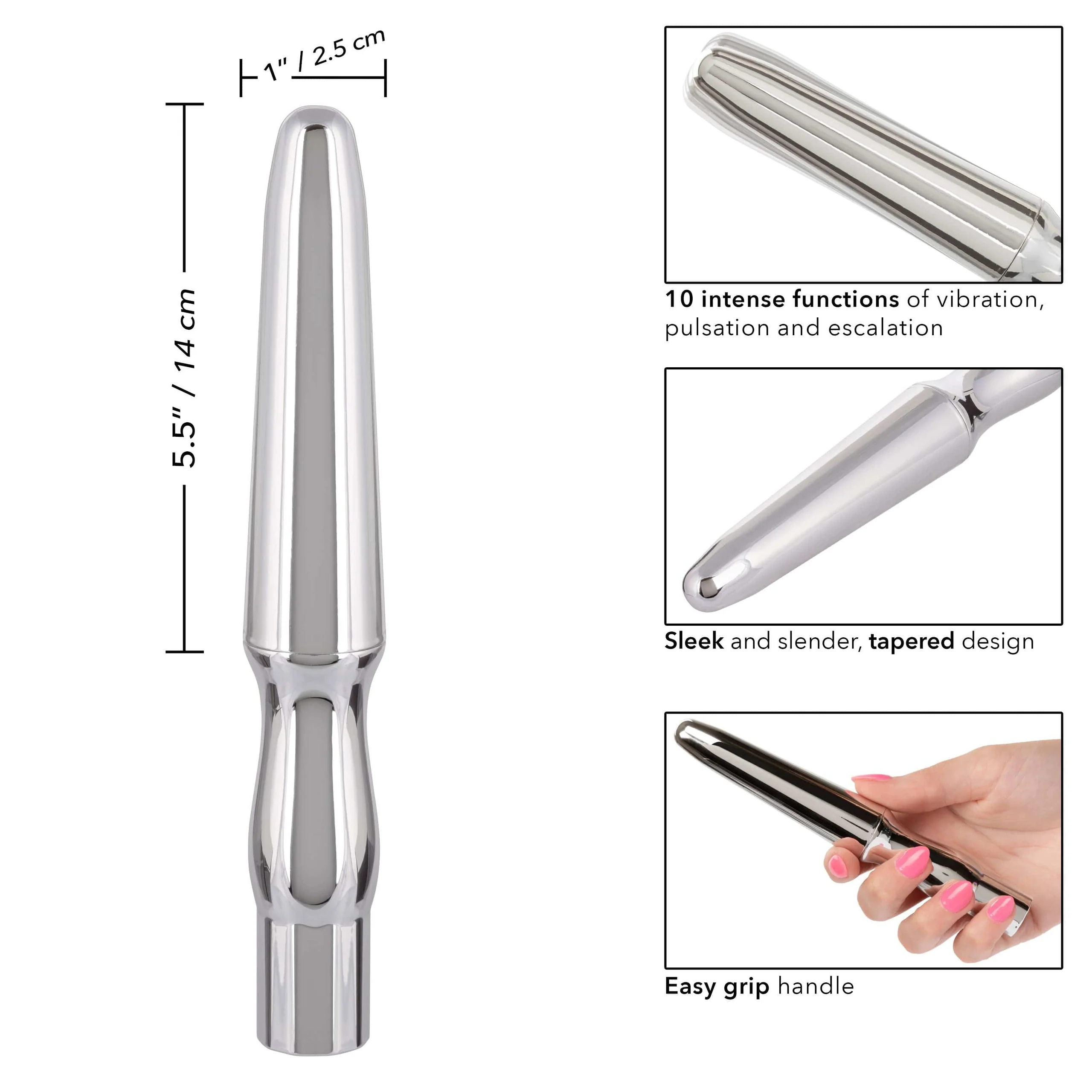 California Exotic Rechargeable Tapered Anal Probe with 10 Vibration Functions