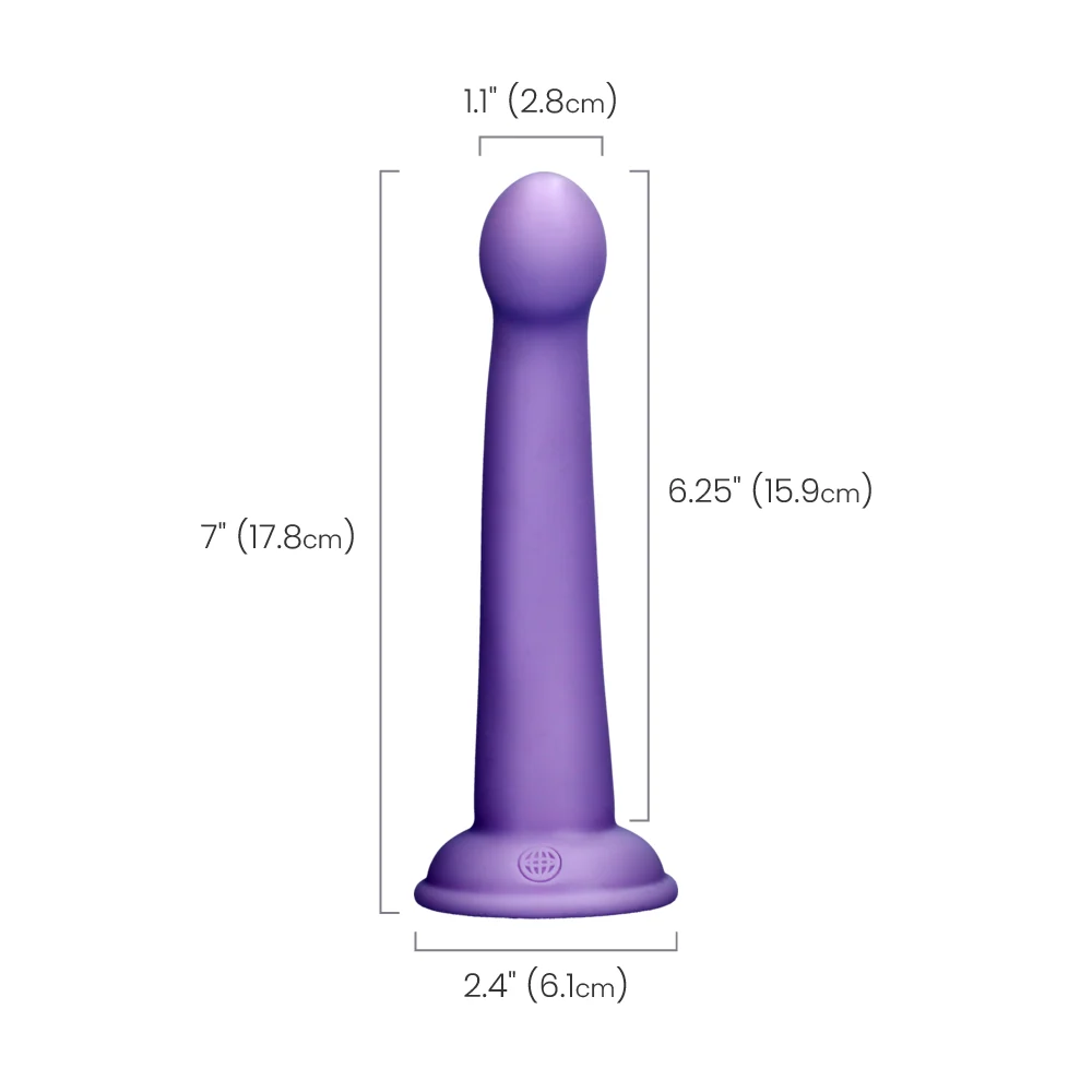 Dillio Platinum Secret Explorer Silicone Dildo for Harness Use