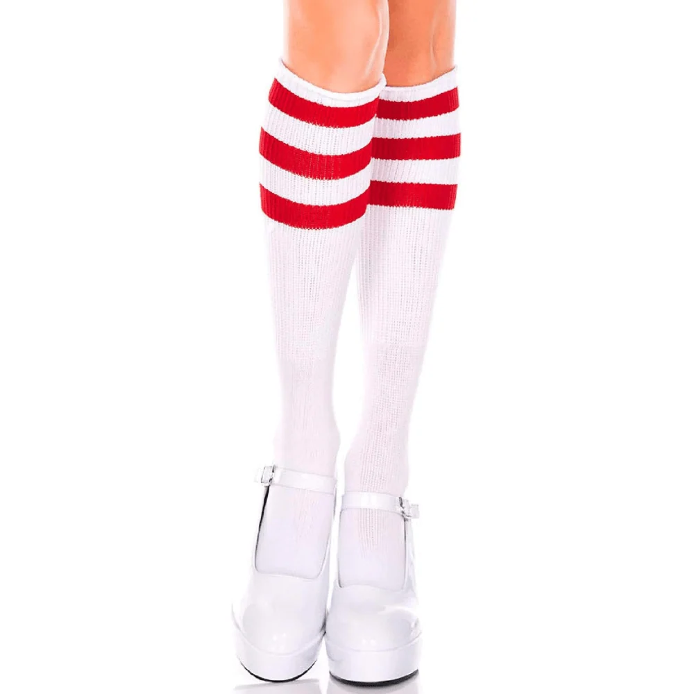 Music Legs Acrylic Knee-High Retro Stockings for Costumes and Casual Looks