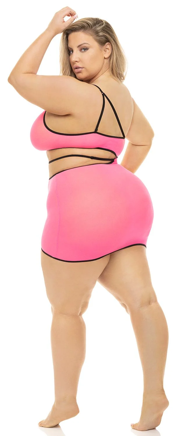 Pink Lipstick All You Need Cut Out One Shoulder Dress