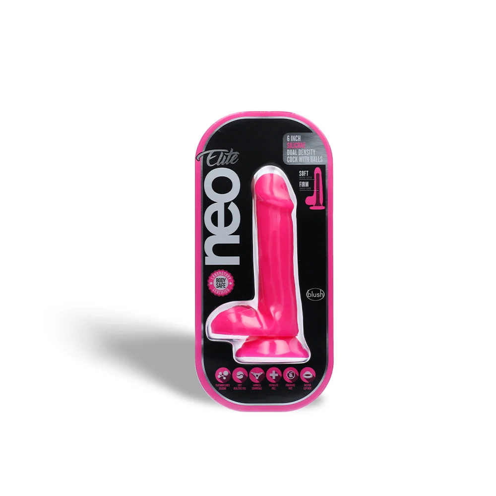 Neo Elite 8 Inch 双密度硅胶假阳具（带睾丸和吸盘）
