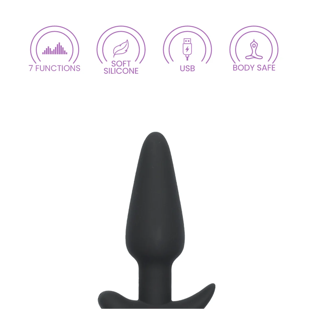 Bang! Remote Control Silicone Butt Plug with 7 Vibration Functions