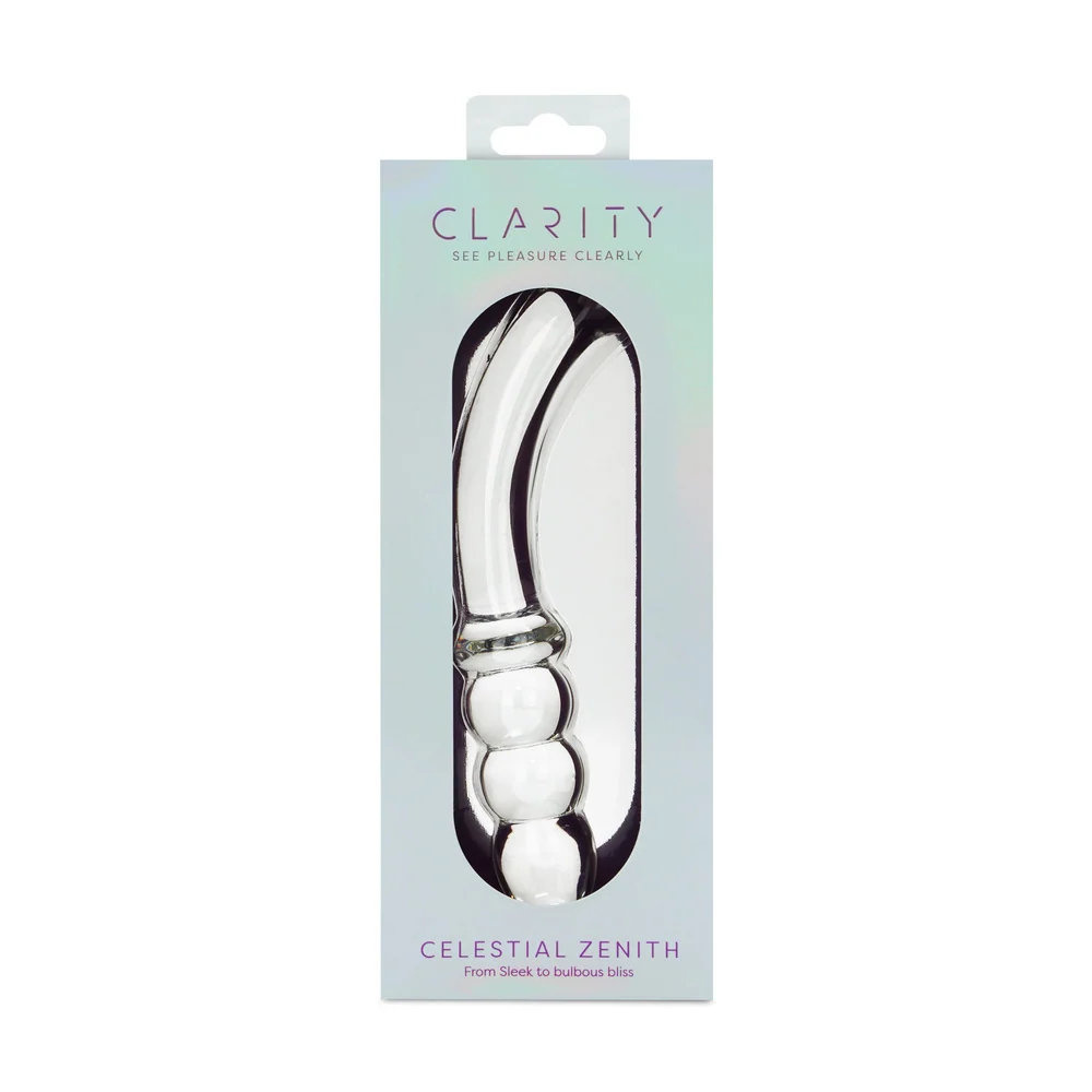 Clarity Celestial Zenith 6.5-Inch Double-Ended Curved Glass Dildo