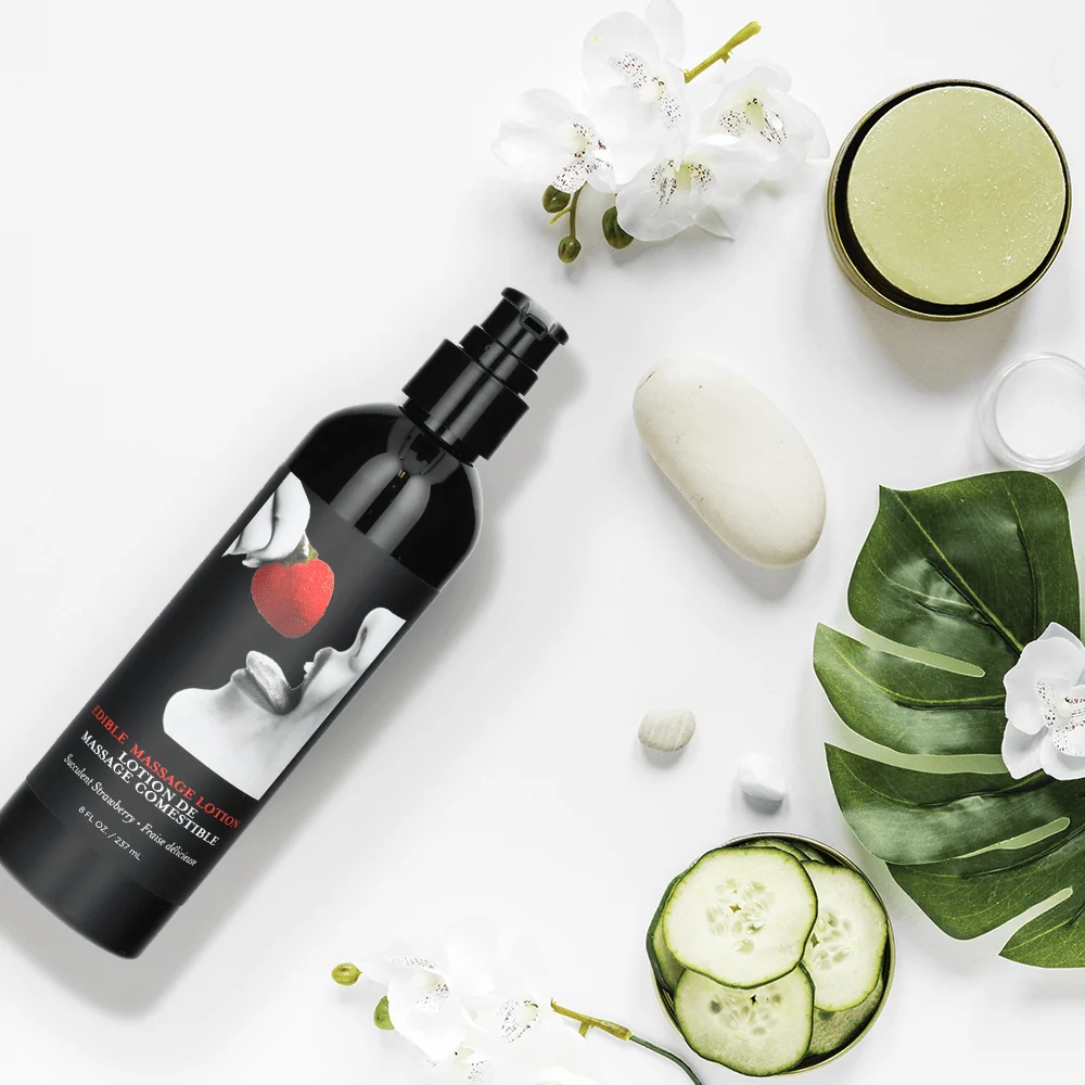 Earthly Body Edible Hemp Massage Lotion With Light Flavor