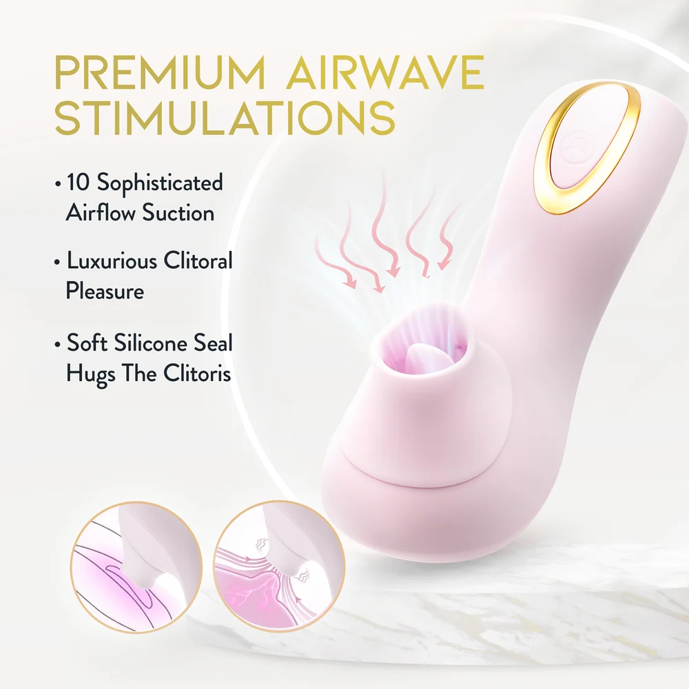 Blush Delice Fleur Fluttering Tongue and Suction Clitoral Vibrator