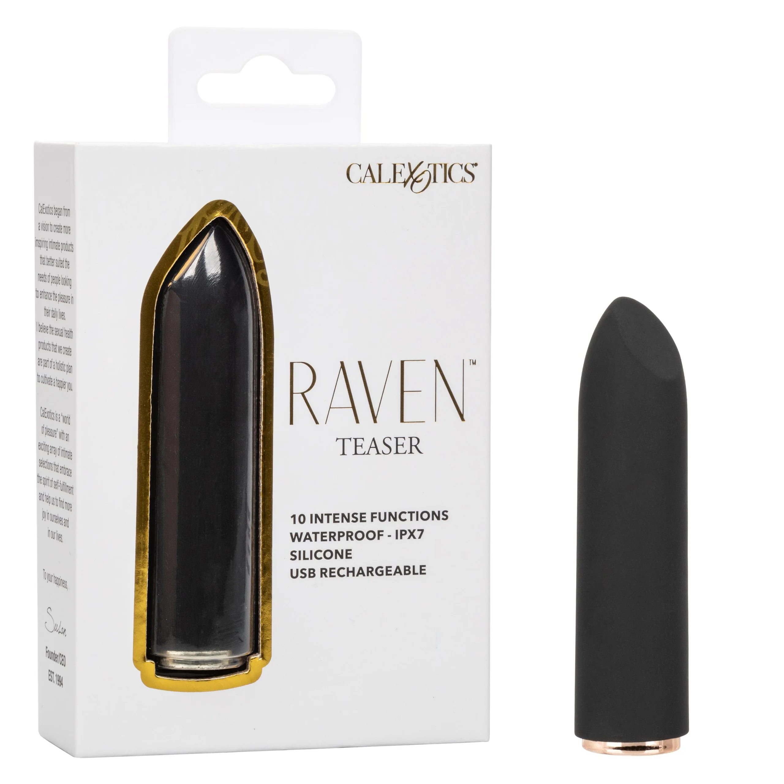 Raven Teaser 充电式振动器，带顺滑精准顶端