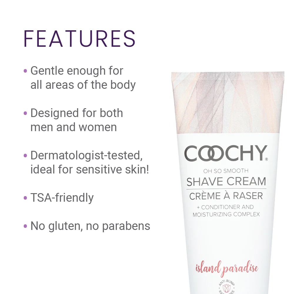 Coochy Shave Cream Island Paradise with Acai Berry and Mangosteen