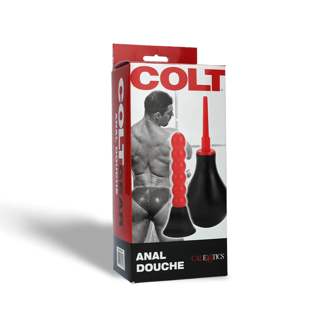 COLT Anal Douche Reusable Cleaning System with Dual Attachments and EZ Squeeze Bulb