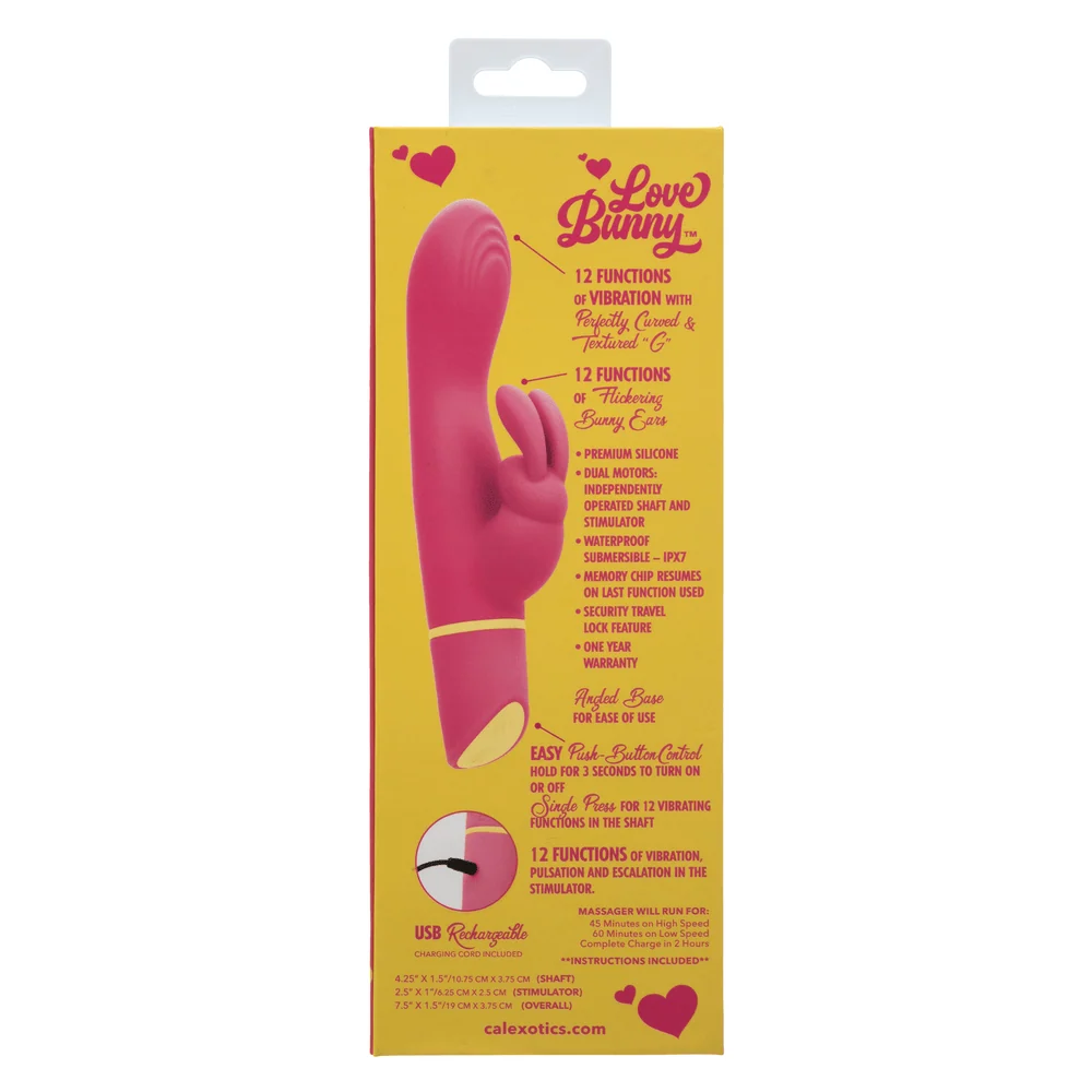Love Bunny Vibrating G Bunny Rabbit Vibrator with Curved Shaft