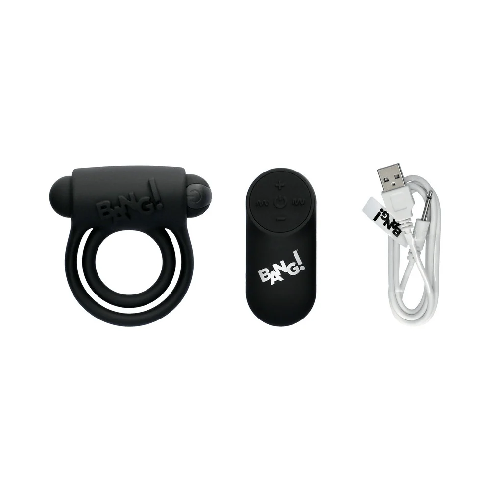 Bang! Remote Control Cock Ring With Two Stretchy Silicone Rings