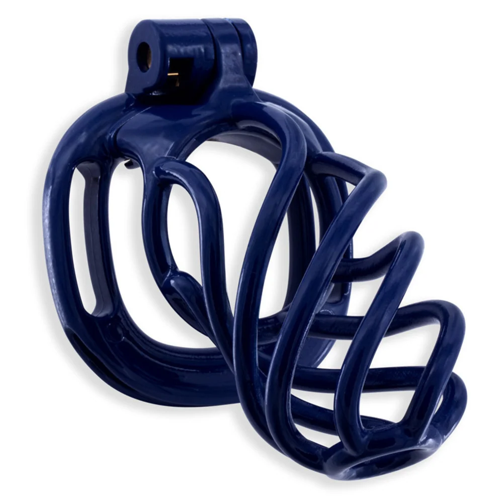 Kink Chastity Series Helix 蓝色中号阴茎锁笼