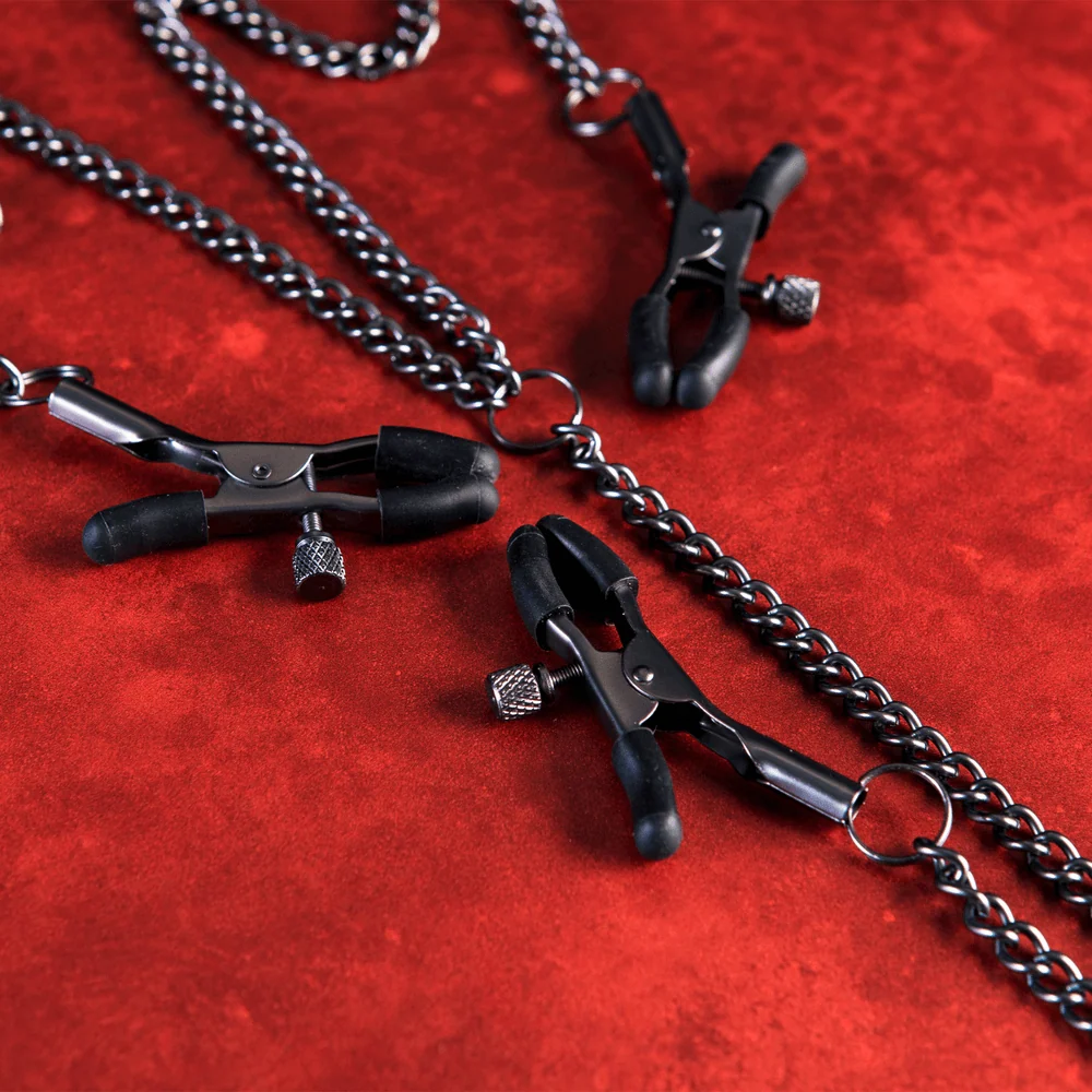 Sei Mio Triple Tease Adjustable Nipple and Clit Clamp Set