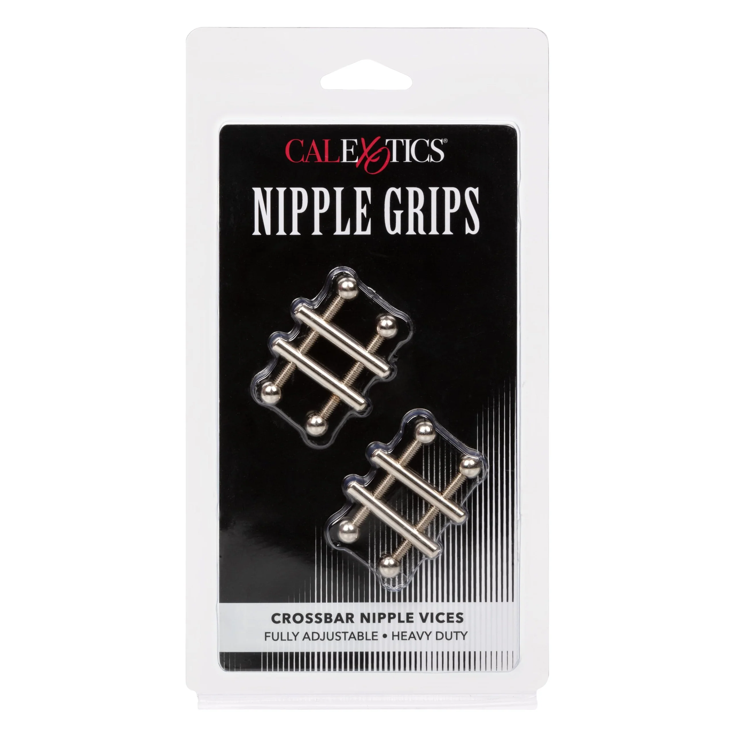 Nipple Play Nipple Grips Crossbar Nipple Vices, Adjustable Metal Clamps, 2 Pack
