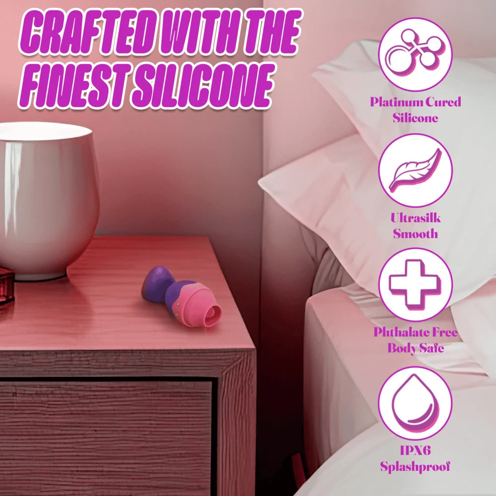 Blush Aria Flutter Tongue Purple Egg Vibrator with 7 Flicking Modes