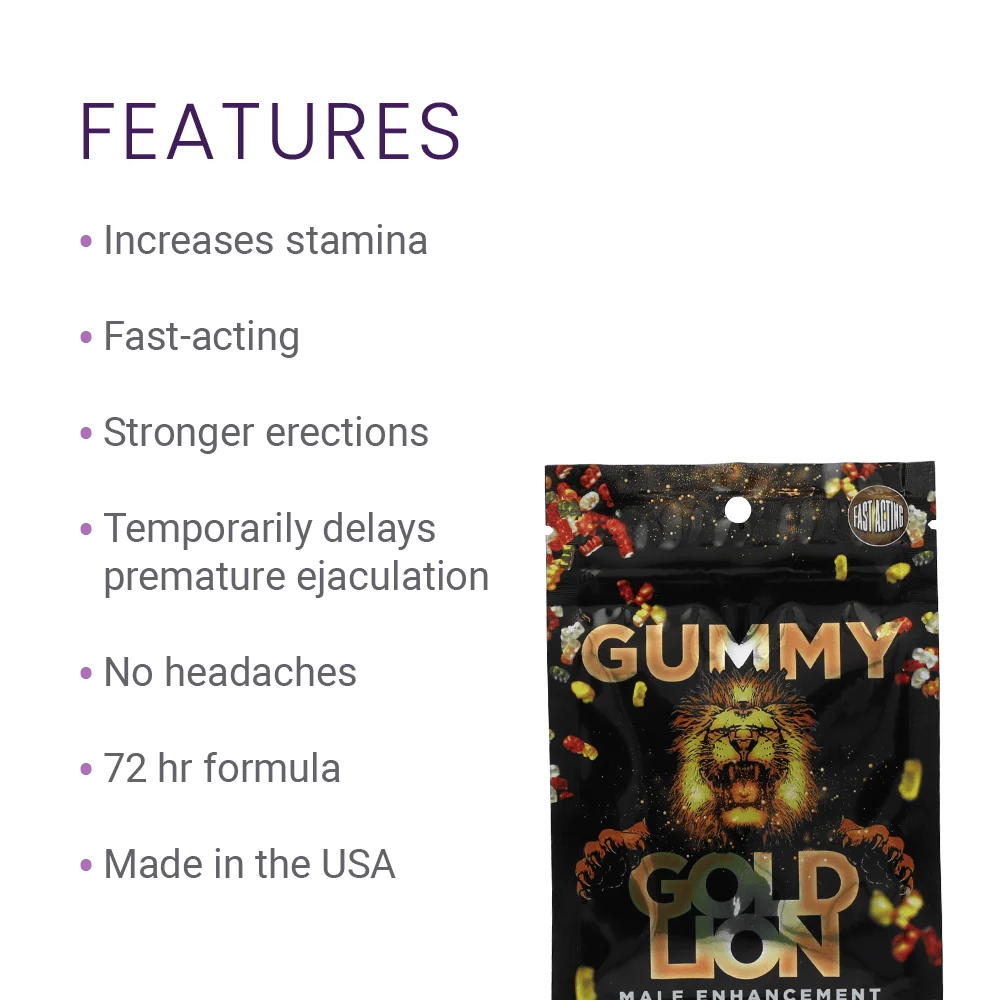Gold Lion Gummies Fast Acting Enhancement for Size and Stamina