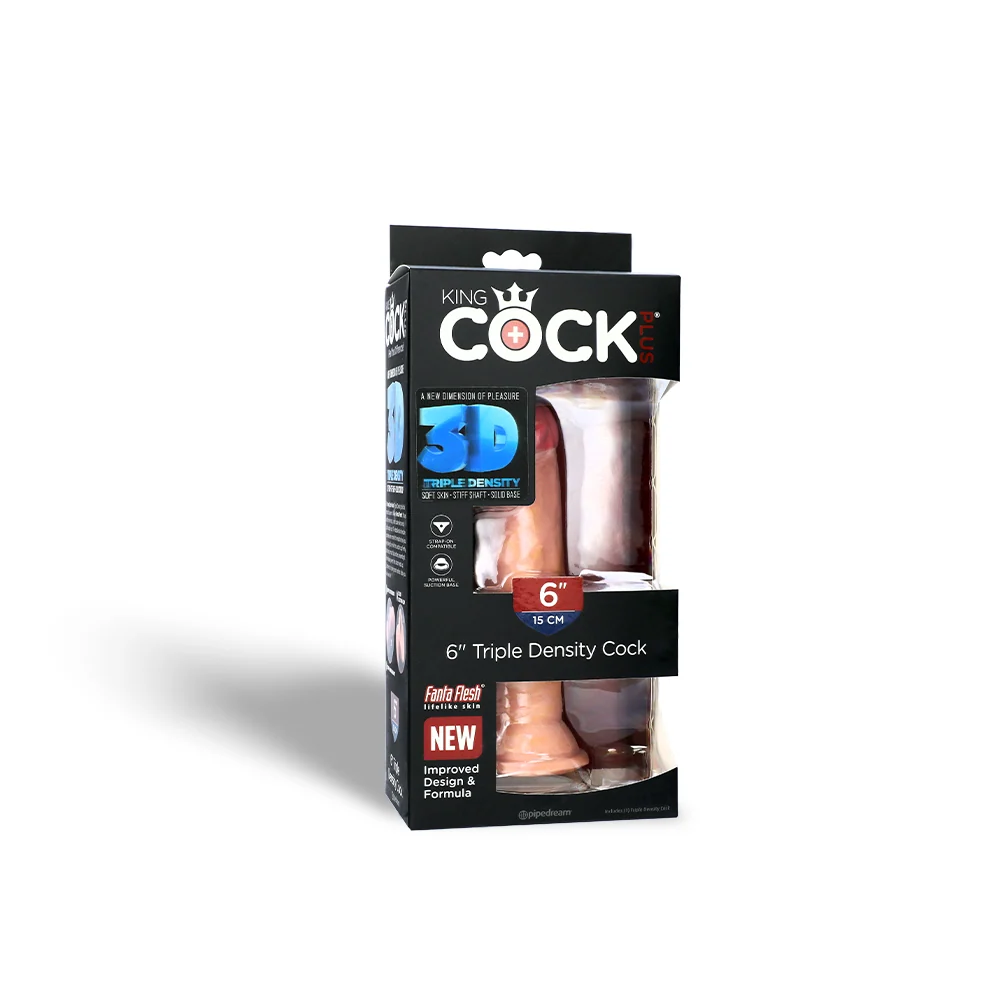 King Cock Plus 8" 三重密度阴茎带吸盘
