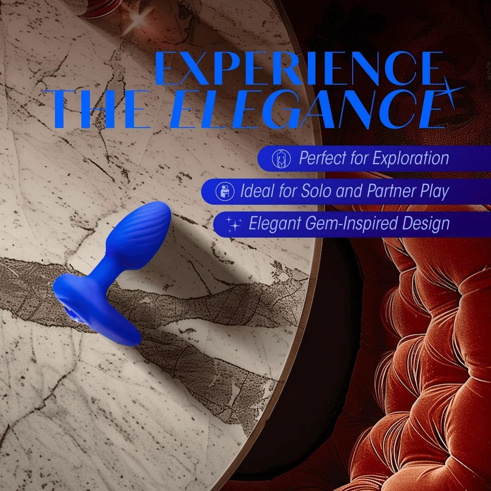Blush Oh My Gem Mystery Sapphire Anal Plug with 7 Vibration Settings