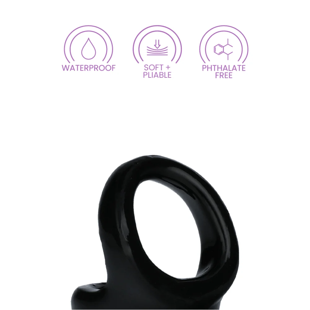 COLT Snug Tugger Stretchy Double Cock Ring with Scrotum Support