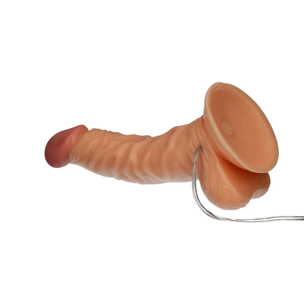All American Whoppers 7" Vibrating Curved Dong With Balls