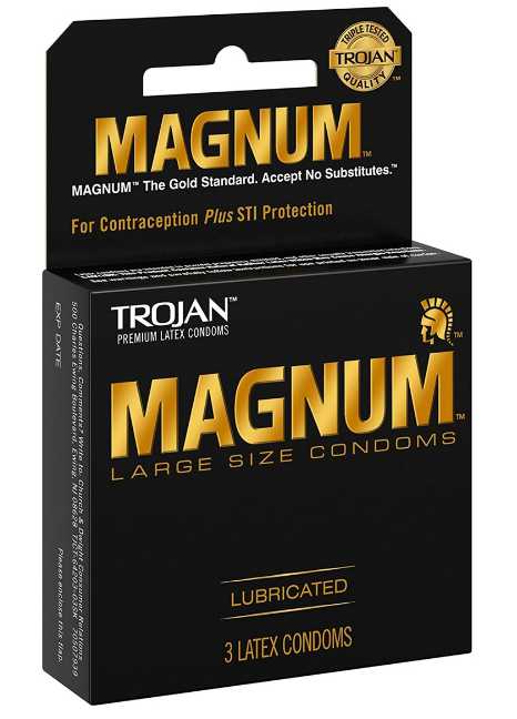 Trojan Magnum Condoms with Spiral Ribbing, 12 per Box