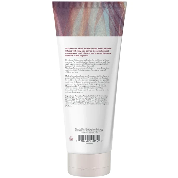 Coochy Shave Cream Island Paradise with Acai Berry and Mangosteen