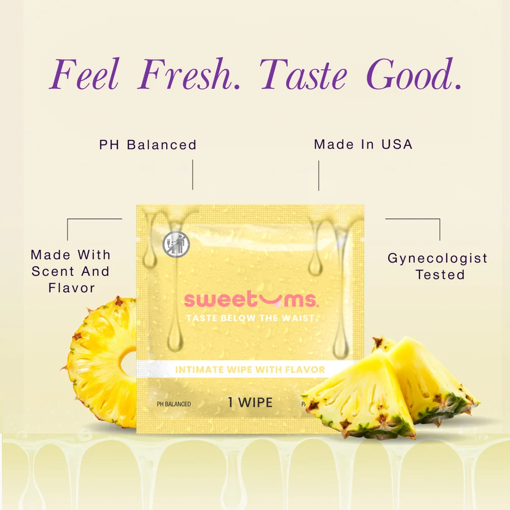 Sweetums Personal Flavored Intimate Wipes