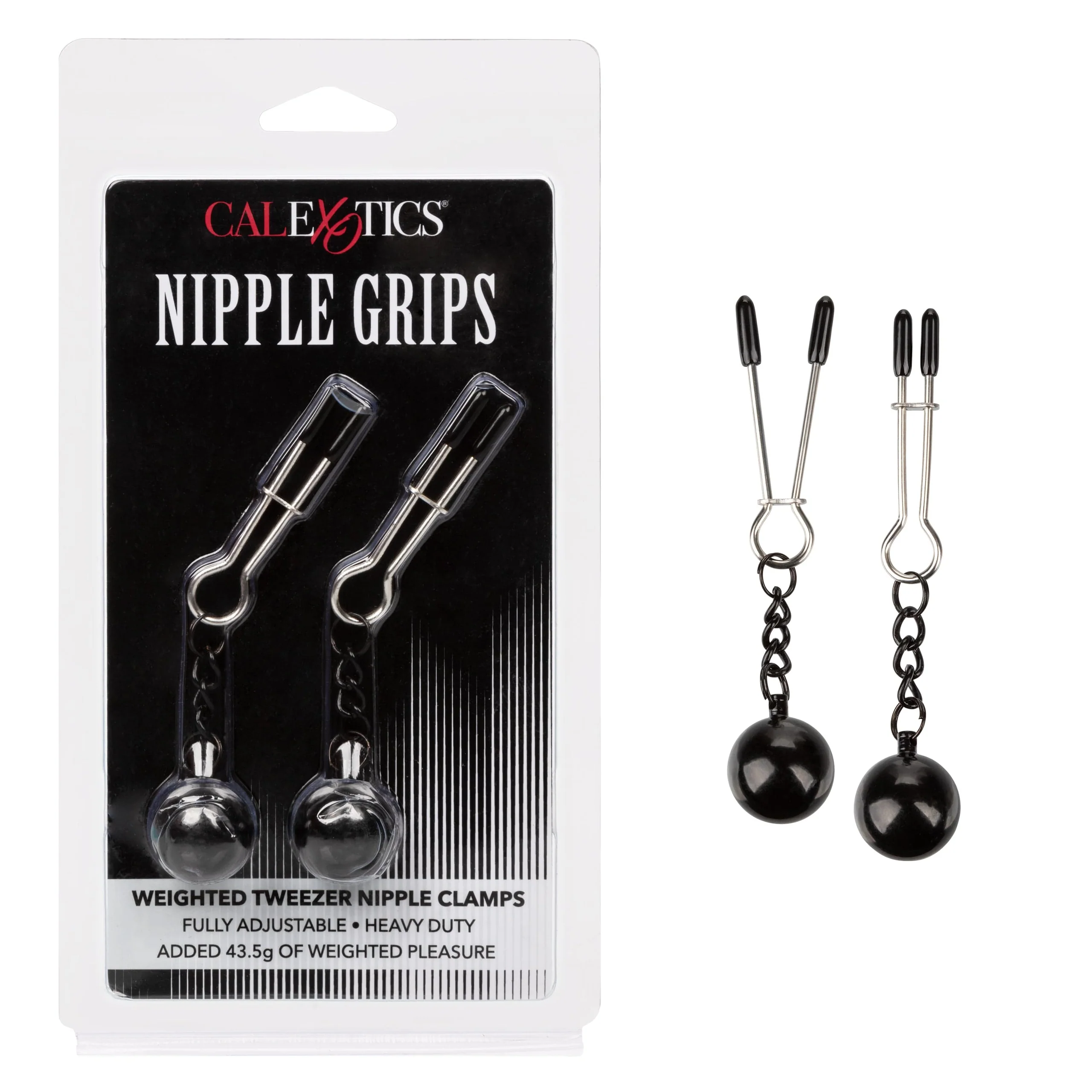 Nipple Play® 加重镊式乳头夹，2 件装