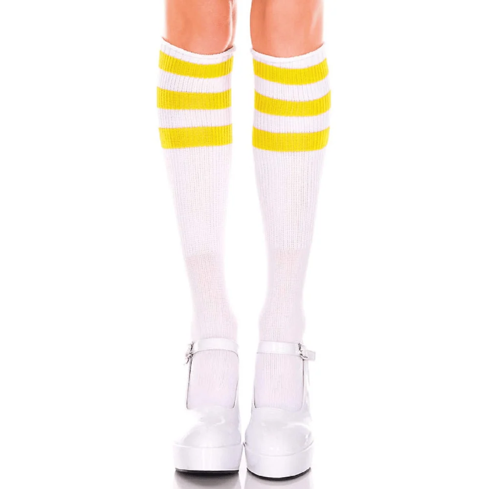 Music Legs Acrylic Knee-High Retro Stockings for Costumes and Casual Looks