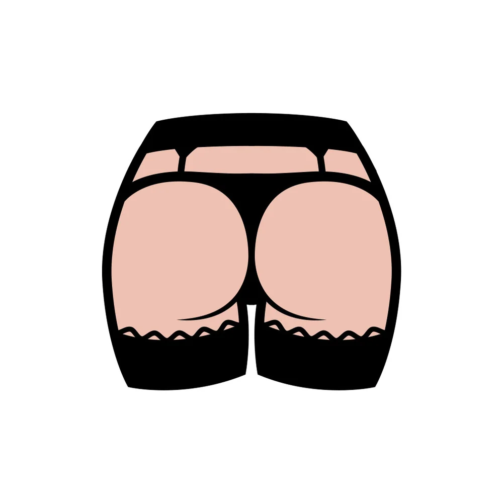 Butt Enamel Lapel Pin from the WoodRocket Porn Pins Collection