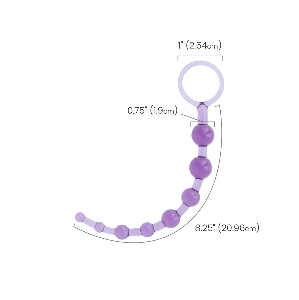 First Time® Love Beads - 紫色渐变式肛珠（带取出环）