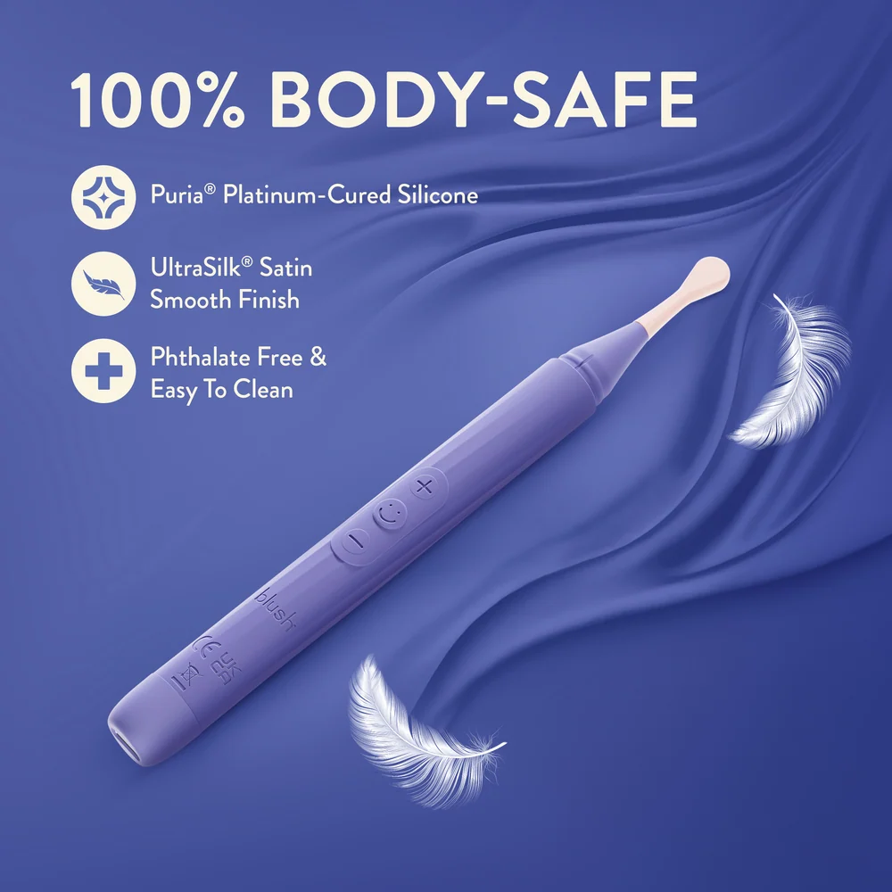 Blush Juno Oscillating Wand Clitoral Vibrator with 3 Attachments