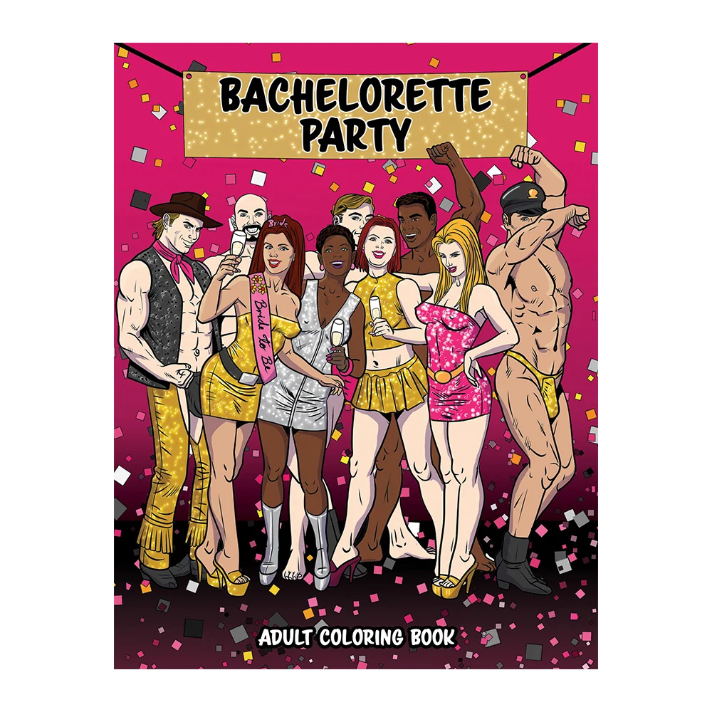 Bachelorette Party 成人涂色书，含 24 张原创页面