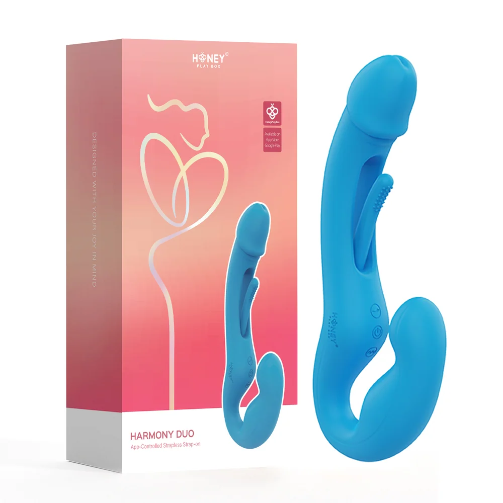Honey Play Box Harmony Duo Strapless Strap-On Dildo, 9 Vibration Modes