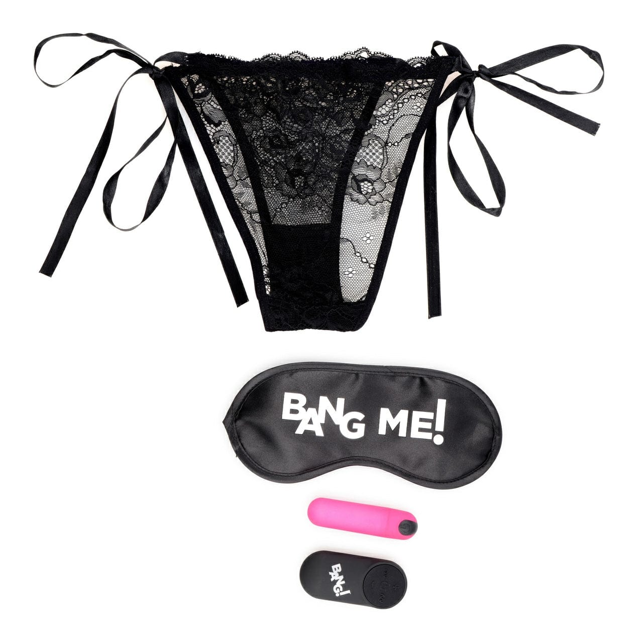 BANG! Power Panty Lace Panties with Bullet Vibrator and Blindfold Kit