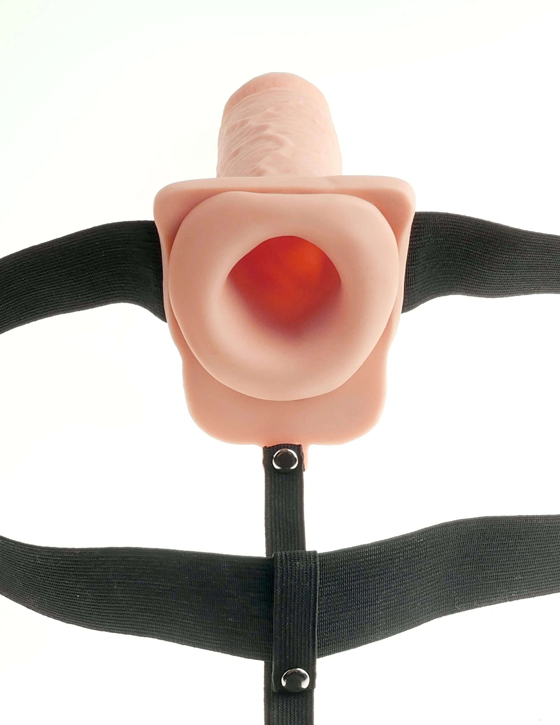 Fetish Fantasy 7" Hollow Rechargeable Strap-On with Balls